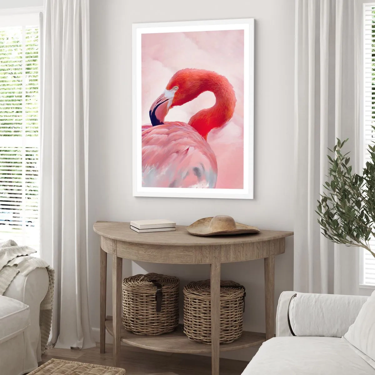 Affiche dans un cadre blanc - Poster - Beauté des oiseaux - 30x40 cm