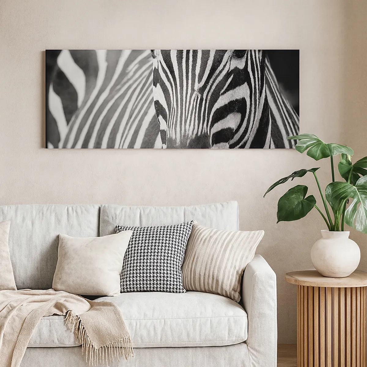 Impression sur toile - Image sur toile - Le monde est noir et blanc - 30x30 cm