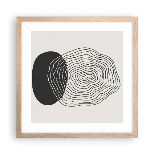 Affiche dans un chêne clair - Poster - Durabilité et oscillation - 40x40 cm