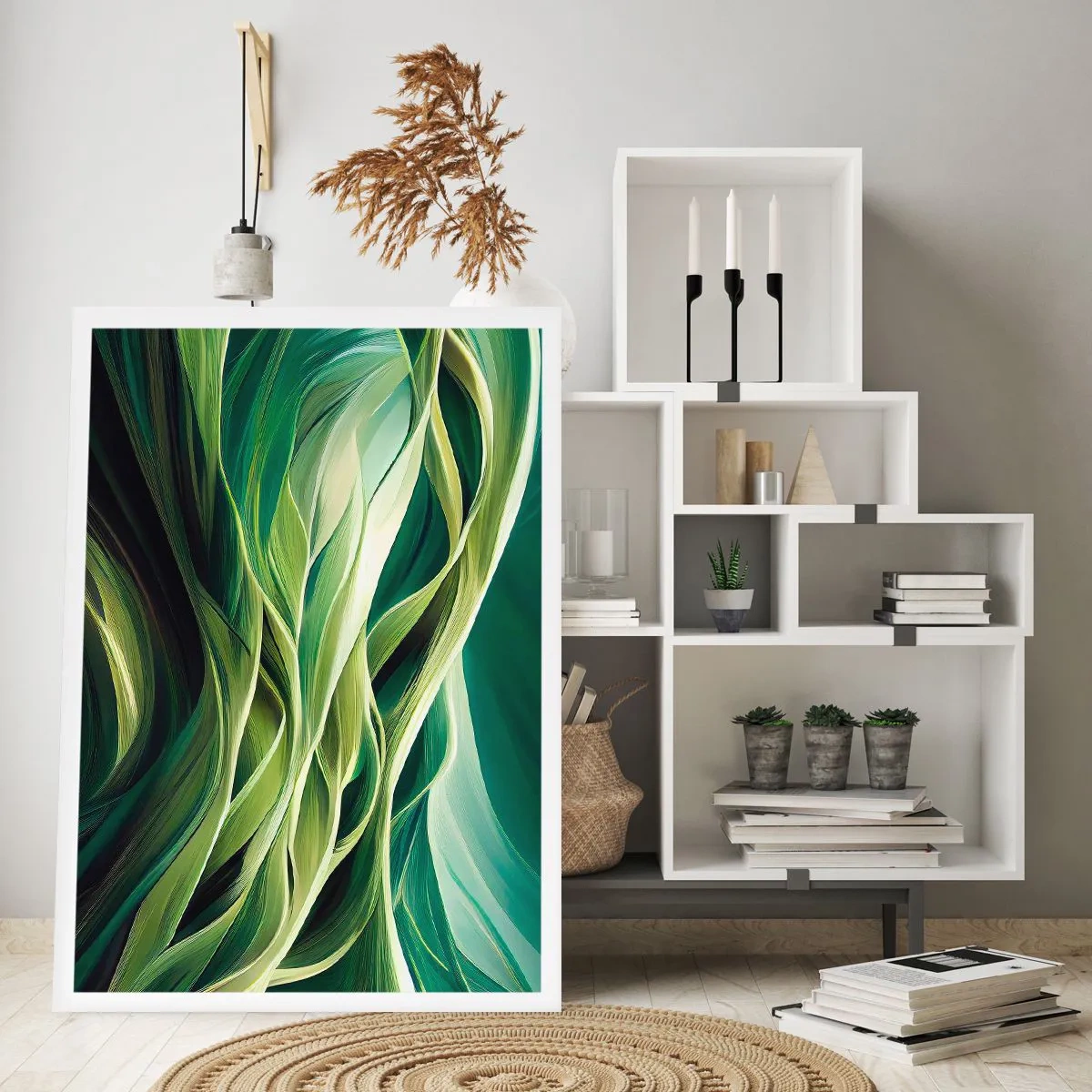 Affiche - Poster - Jeu de vert abstrait - 30x40 cm