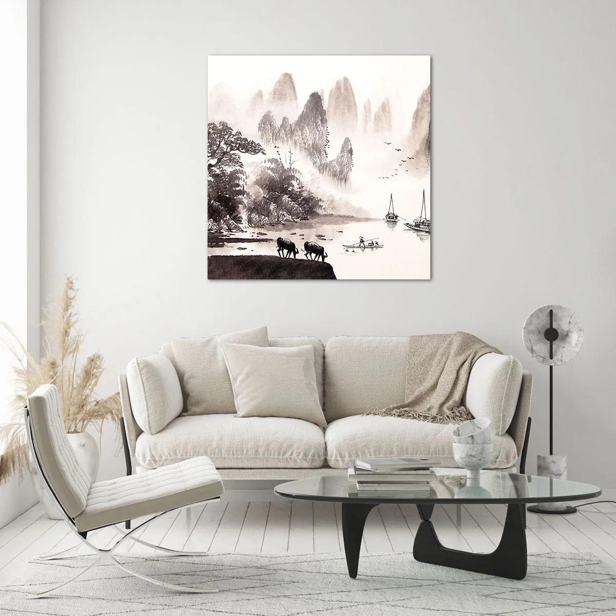 Impression sur verre - Image sur verre - Le quotidien exotique de l'Orient - 40x40 cm