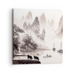 Impression sur toile - Image sur toile - Le quotidien exotique de l'Orient - 70x70 cm