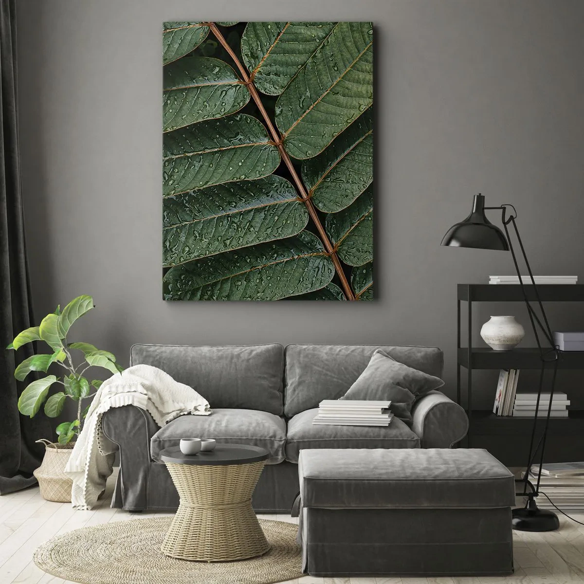 Impression sur toile - Image sur toile - Au rythme de la verdure - 55x100 cm
