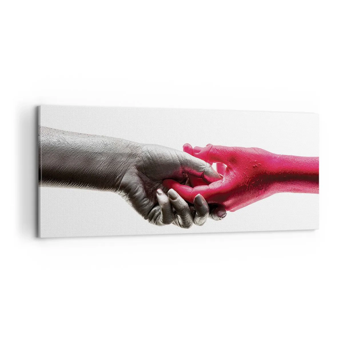Impression sur toile - Image sur toile - Ensemble, bien que différents - 100x40 cm