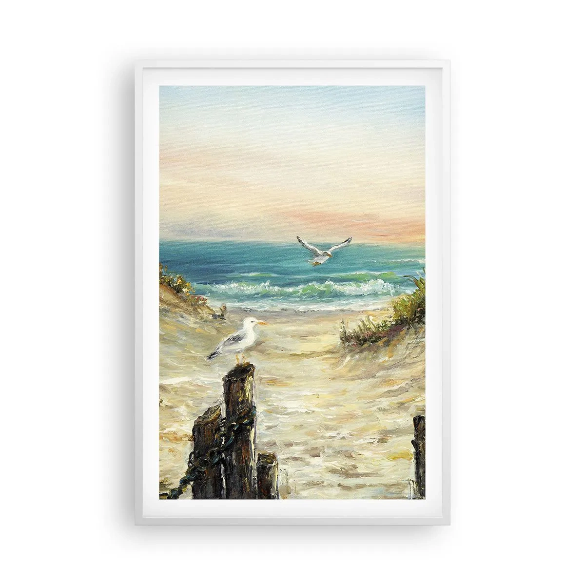Affiche dans un cadre blanc - Poster - Retraite au calme - 61x91 cm