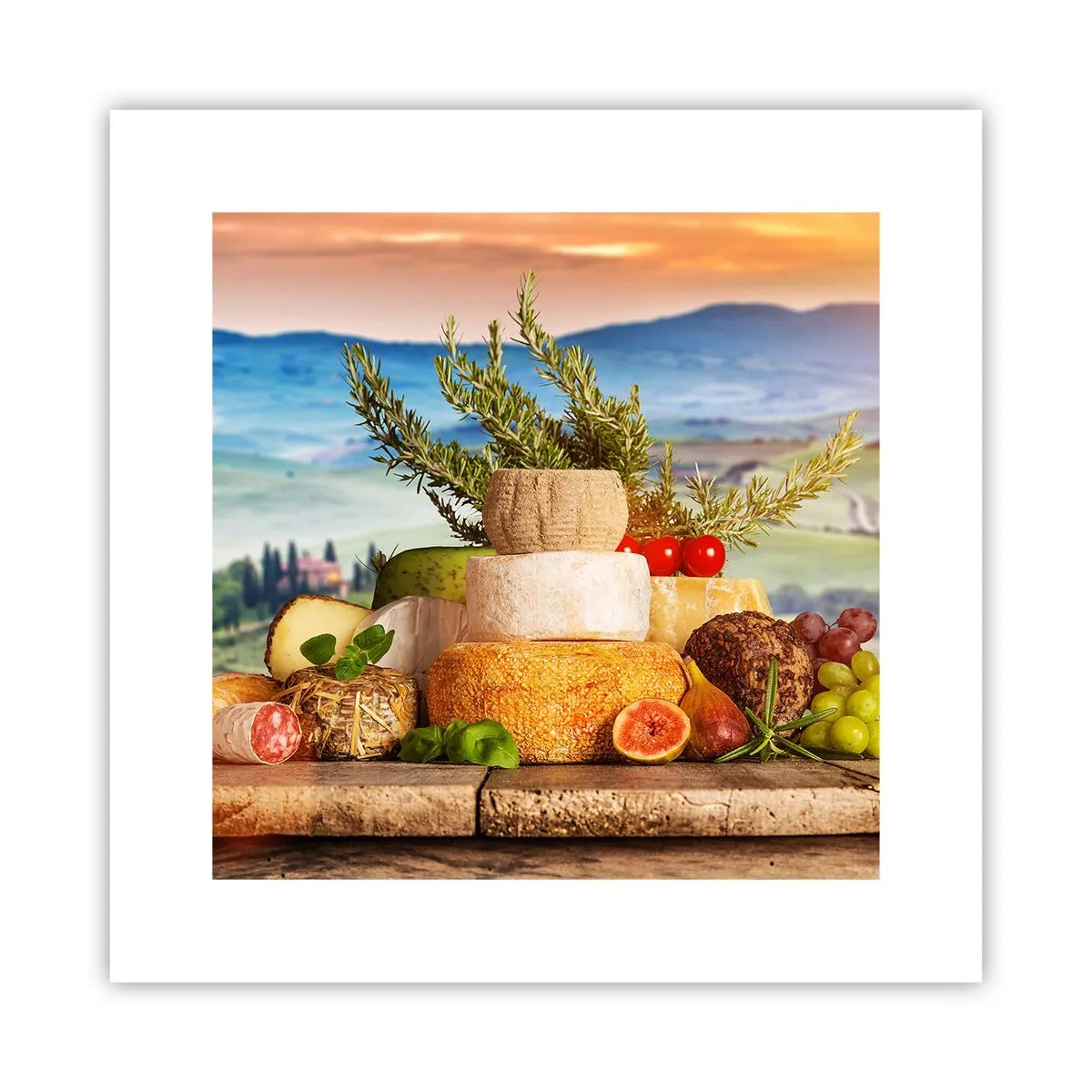 Affiche - Poster - La joie de vivre à l'italienne - 30x30 cm