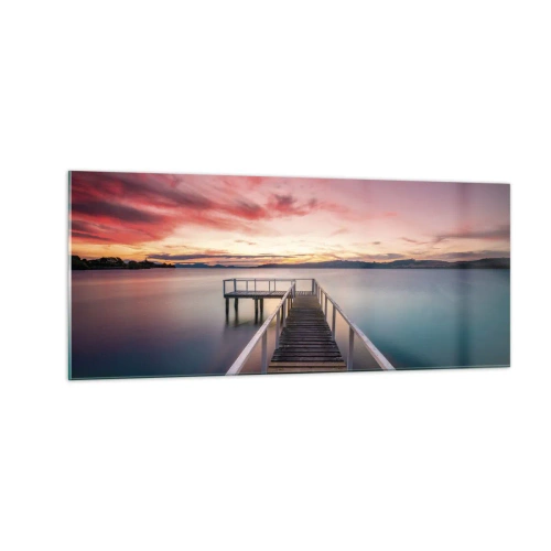 Impression sur verre - Image sur verre - La douce flamme du soir - 100x40 cm