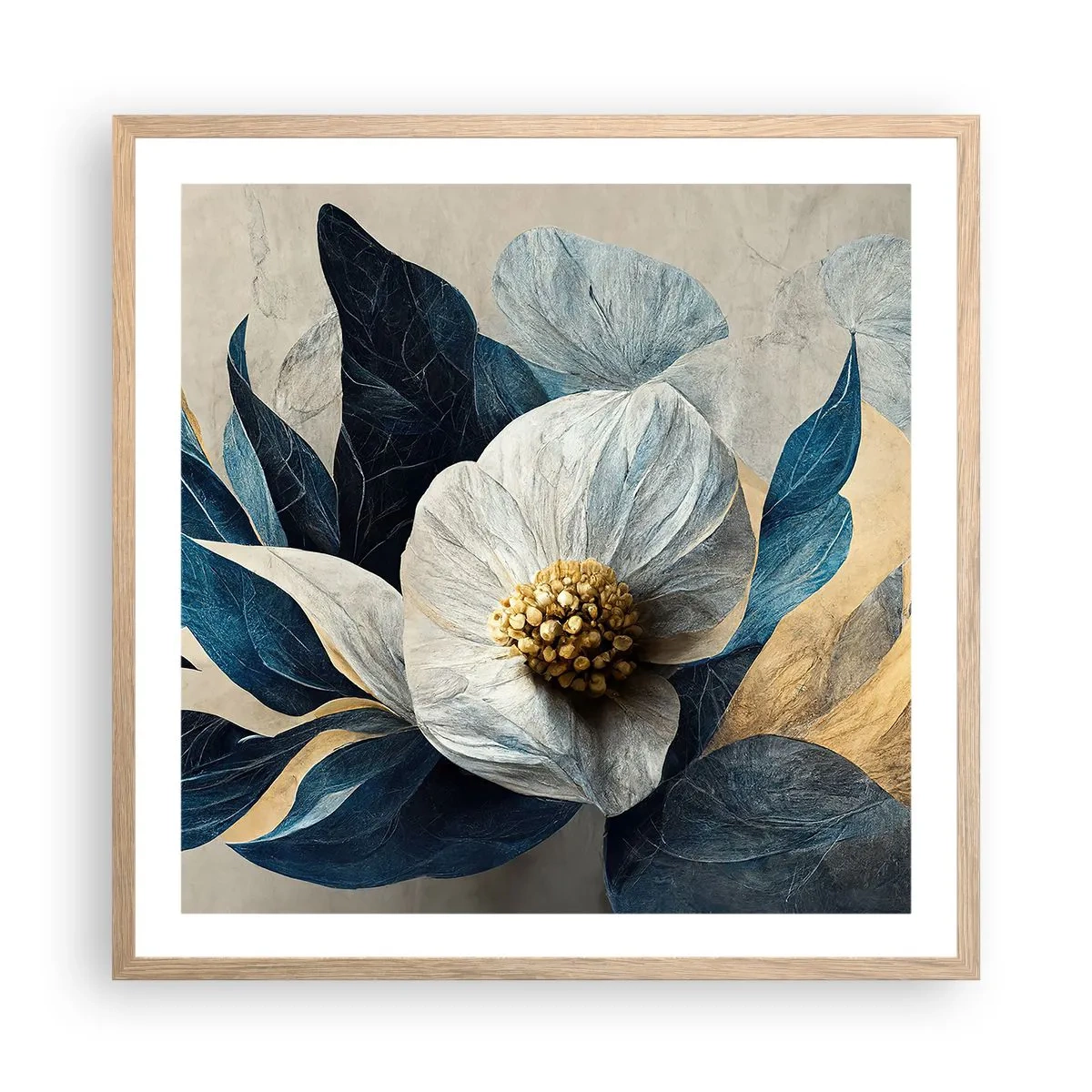 Affiche dans un chêne clair - Poster - Il a un coeur d'or - 60x60 cm