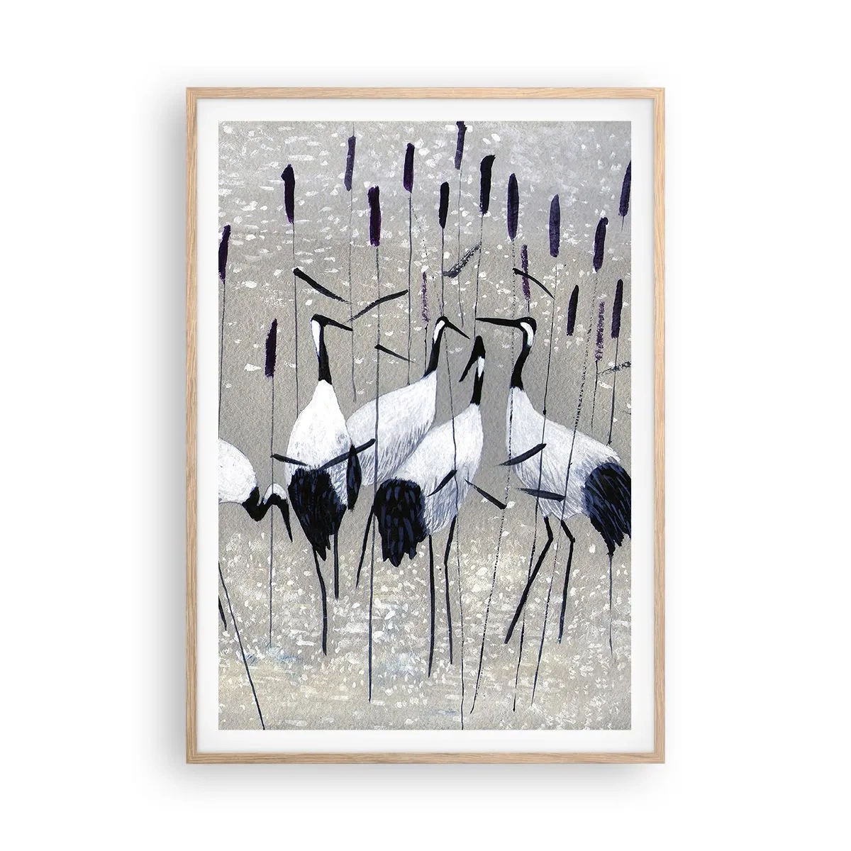 Affiche dans un chêne clair - Poster - Parmi les siens - 70x100 cm