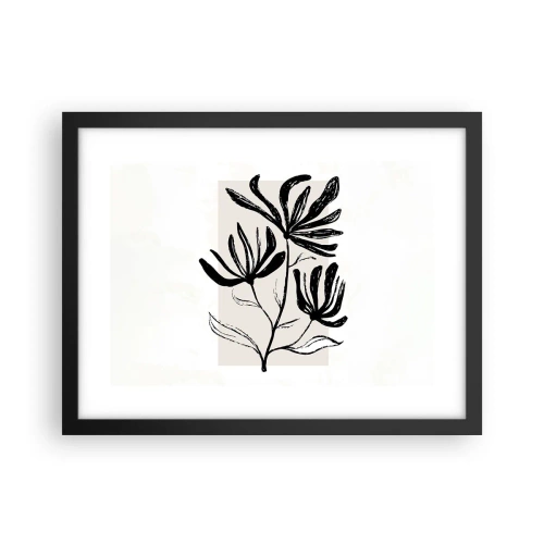 Affiche dans un cadre noir - Poster - Esquisse pour l'herbier - 40x30 cm