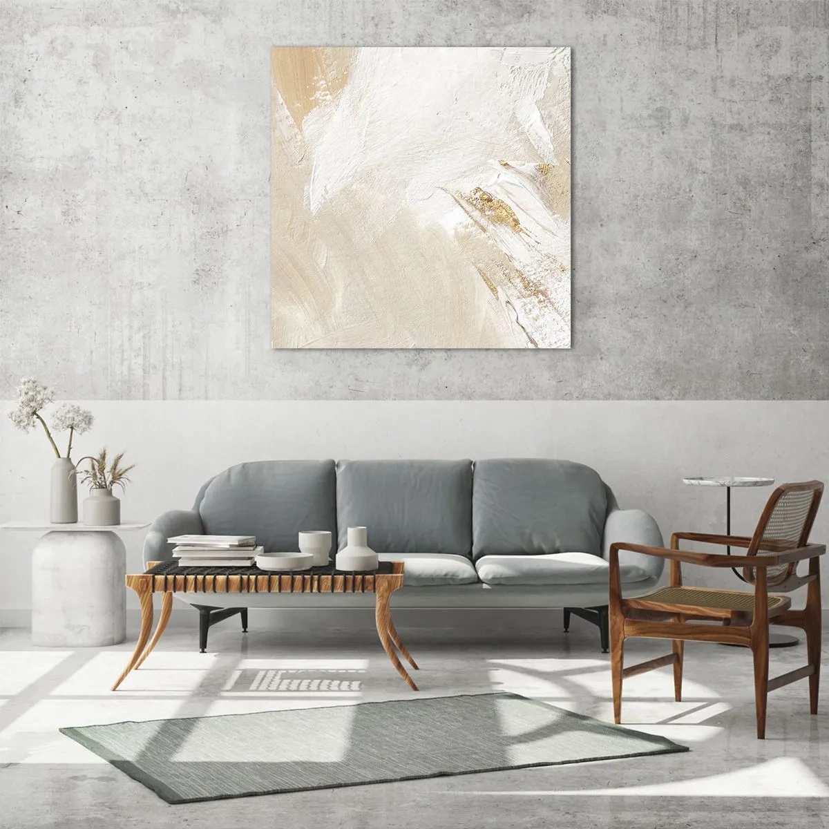 Impression sur verre - Image sur verre - Composition pastel - 60x60 cm