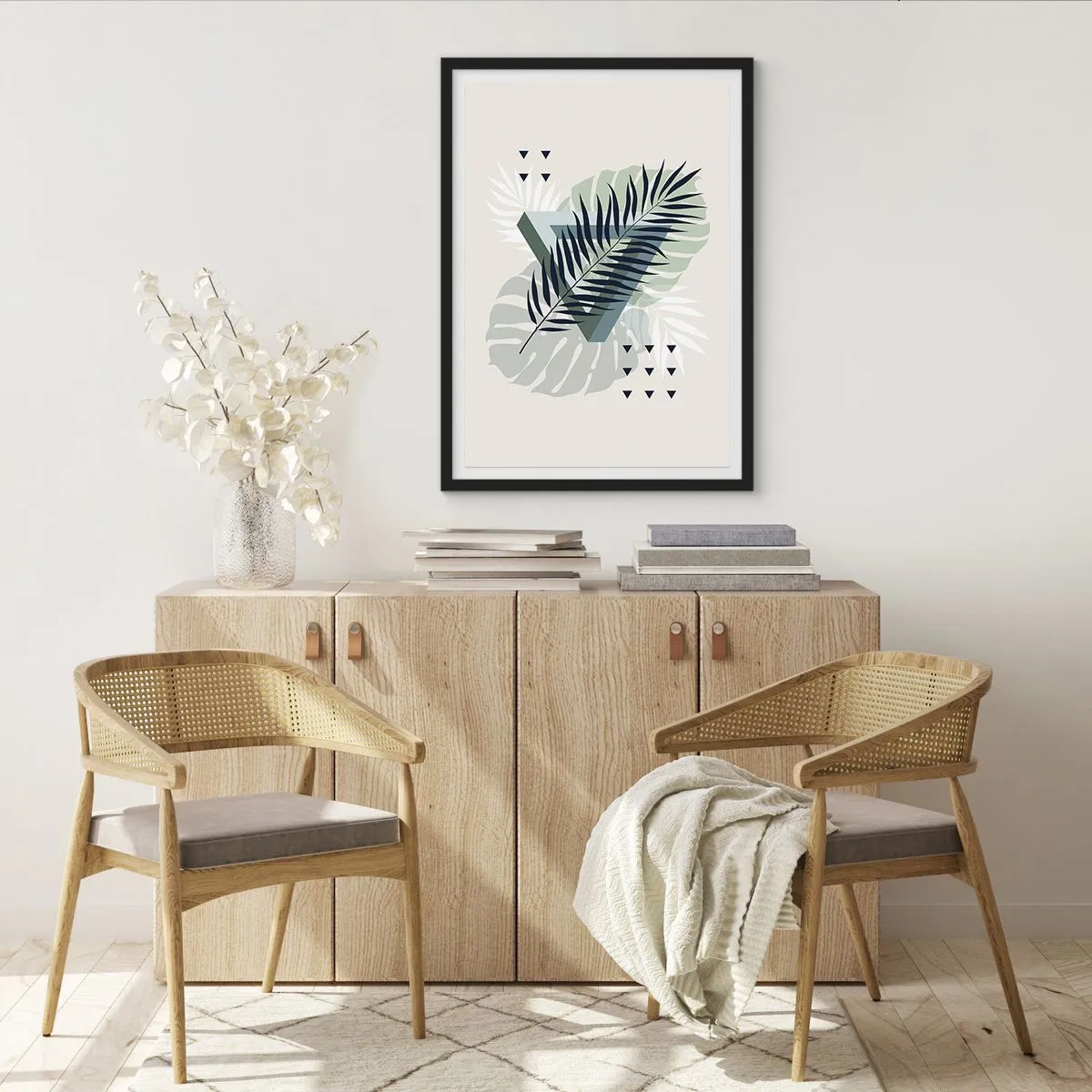 Affiche dans un cadre noir - Poster - Nature et géométrie - deux odres? - 40x50 cm