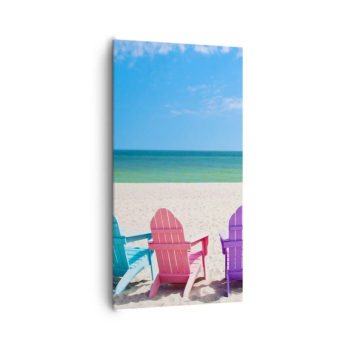 Impression sur toile - Image sur toile - Plage arc-en-ciel - 65x120 cm