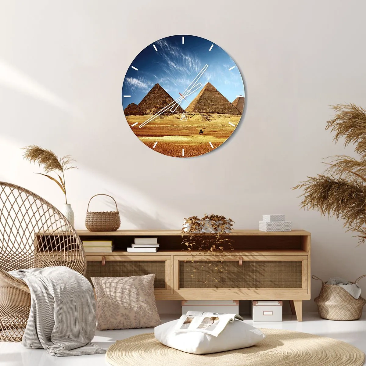 Horloge murale - Pendule murale - 40 siècles vous regardent - 40x40 cm