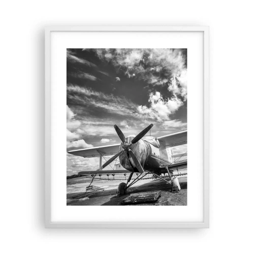 Affiche dans un cadre blanc - Poster - Je suis impatient! - 40x50 cm