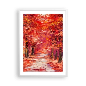 Affiche dans un cadre blanc - Poster - Impression d'automne - 50x70 cm