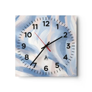 Horloge murale - Pendule murale - Vagues bleues - 40x40 cm
