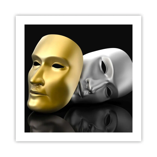 Affiche - Poster - La vie est un théâtre - 50x50 cm