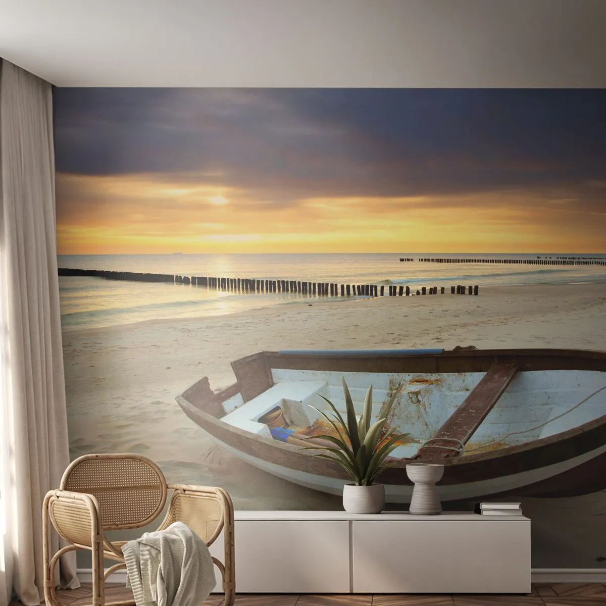 Papier Peint Autocollant Deluxe Sticker - Il n'y a pas de plus belles plages - Paysage, Mer, Plage - 250x175 cm