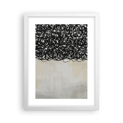 Affiche dans un cadre blanc - Poster - Abstraction turbulente - 30x40 cm