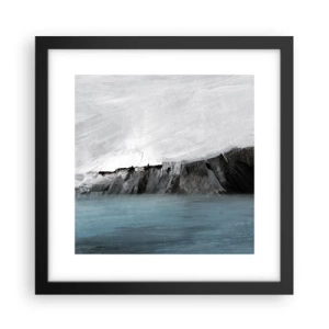 Affiche dans un cadre noir - Poster - Eau – terre : choc des éléments - 30x30 cm