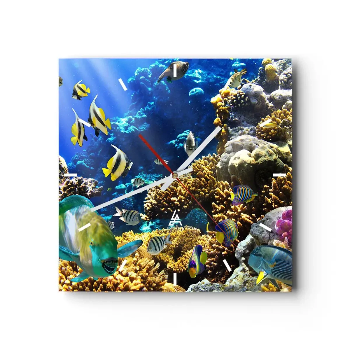 Horloge murale - Pendule murale - Beaucoup de circulation sur la route des vacances - 40x40 cm