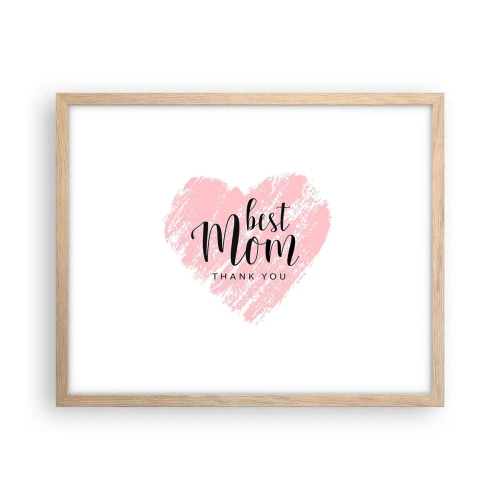 Affiche dans un chêne clair - Poster - Toujours au bon moment - 50x40 cm