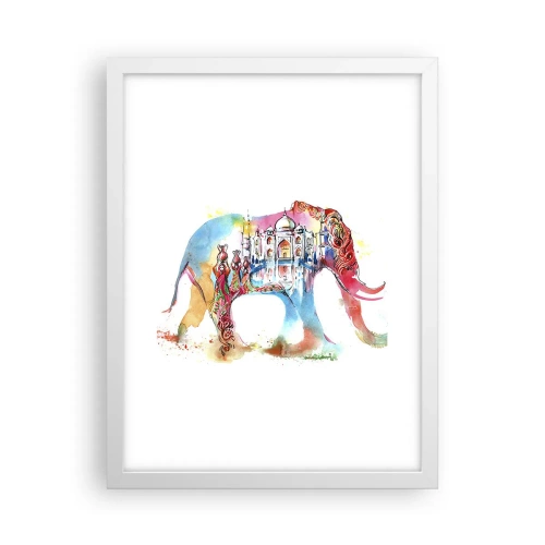 Affiche dans un cadre blanc - Poster - Inde - l'aura de l'amour - 30x40 cm