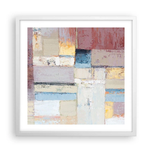 Affiche dans un cadre blanc - Poster - Le calme de la géométrie - 50x50 cm