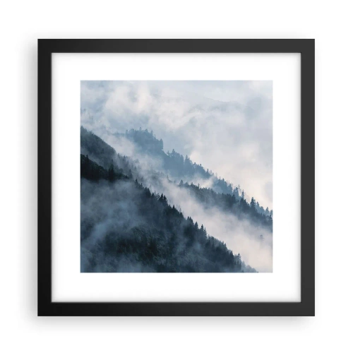 Affiche dans un cadre noir - Poster - Mysticisme des montagnes - 30x30 cm