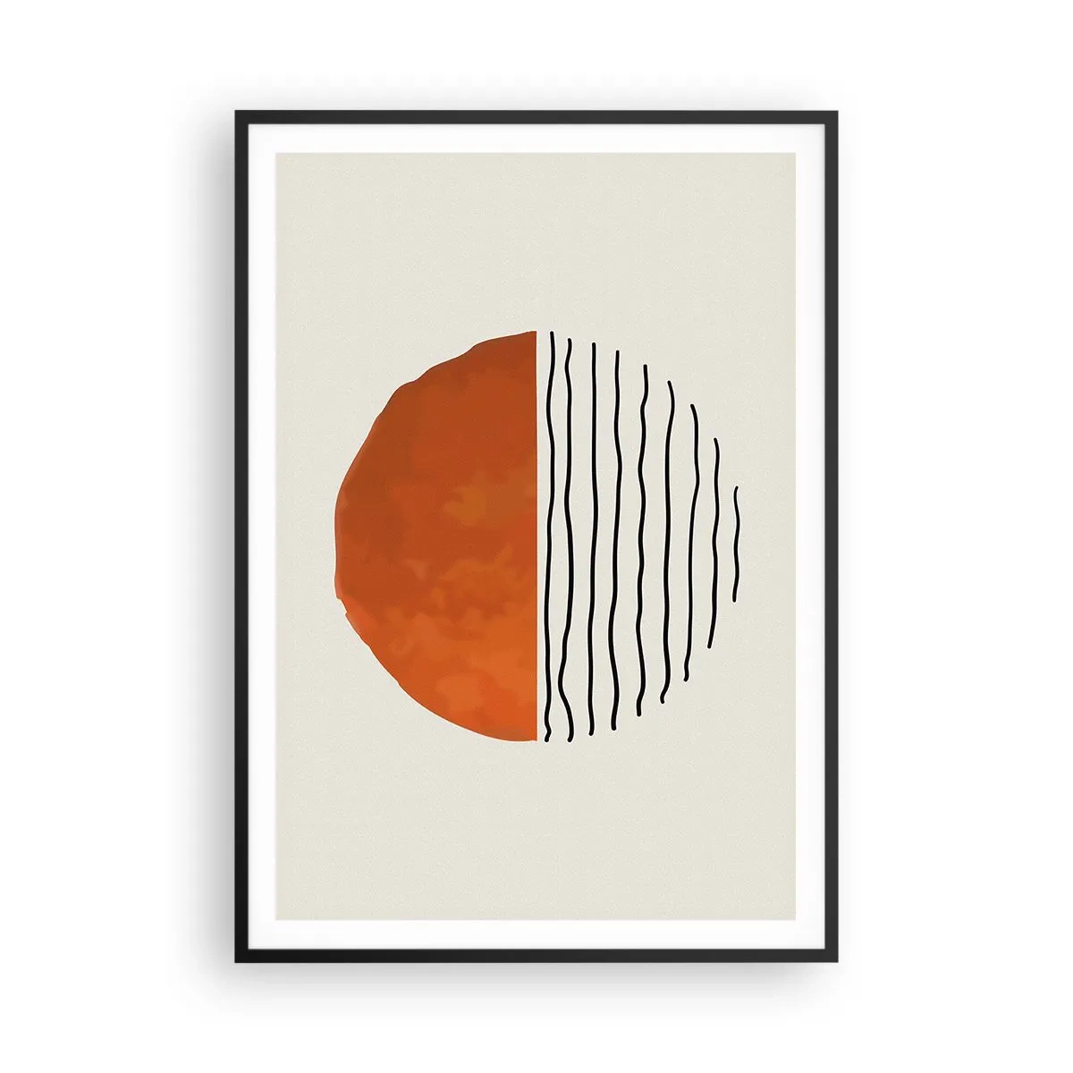 Affiche dans un cadre noir - Poster - Dans un climat japonnais - 70x100 cm