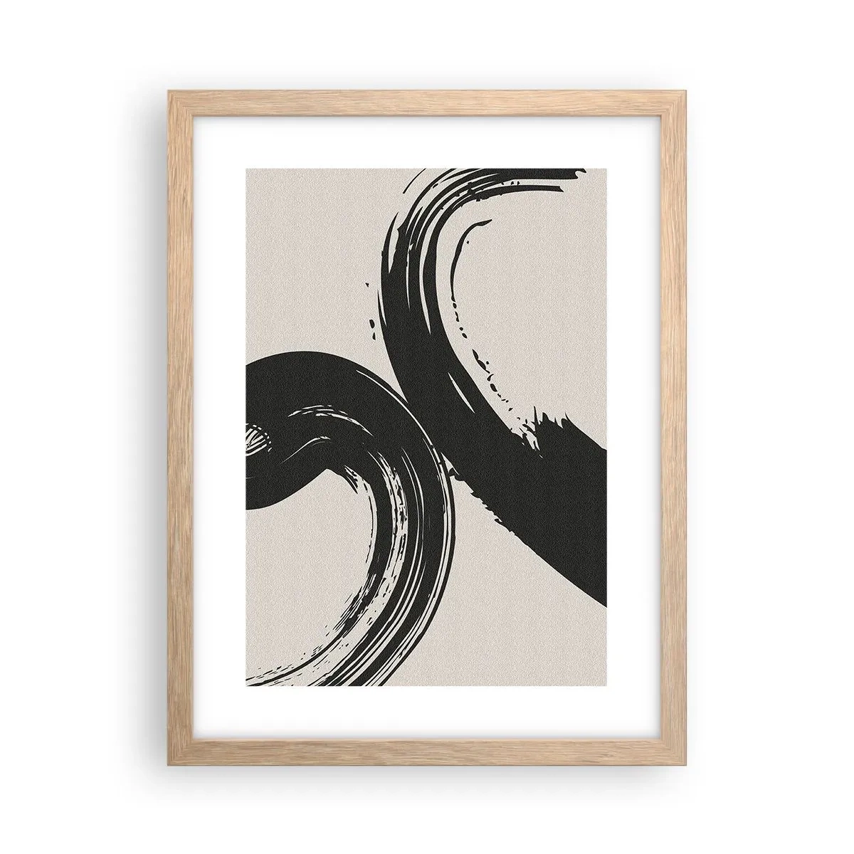 Affiche dans un chêne clair - Poster - Balayage circulaire - 30x40 cm