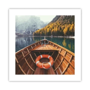 Affiche - Poster - Escapade en montagne - 40x40 cm