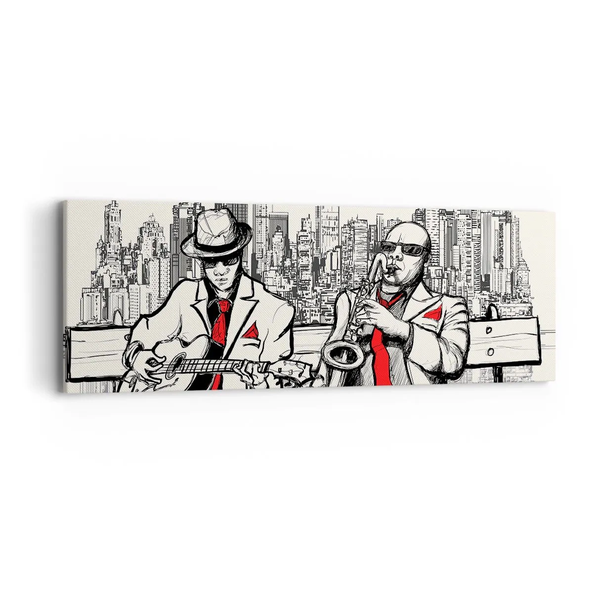 Impression sur toile - Image sur toile - improvisation new-yorkaise - 90x30 cm