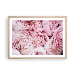 Affiche dans un chêne clair - Poster - Caliné et parfumé - 70x50 cm