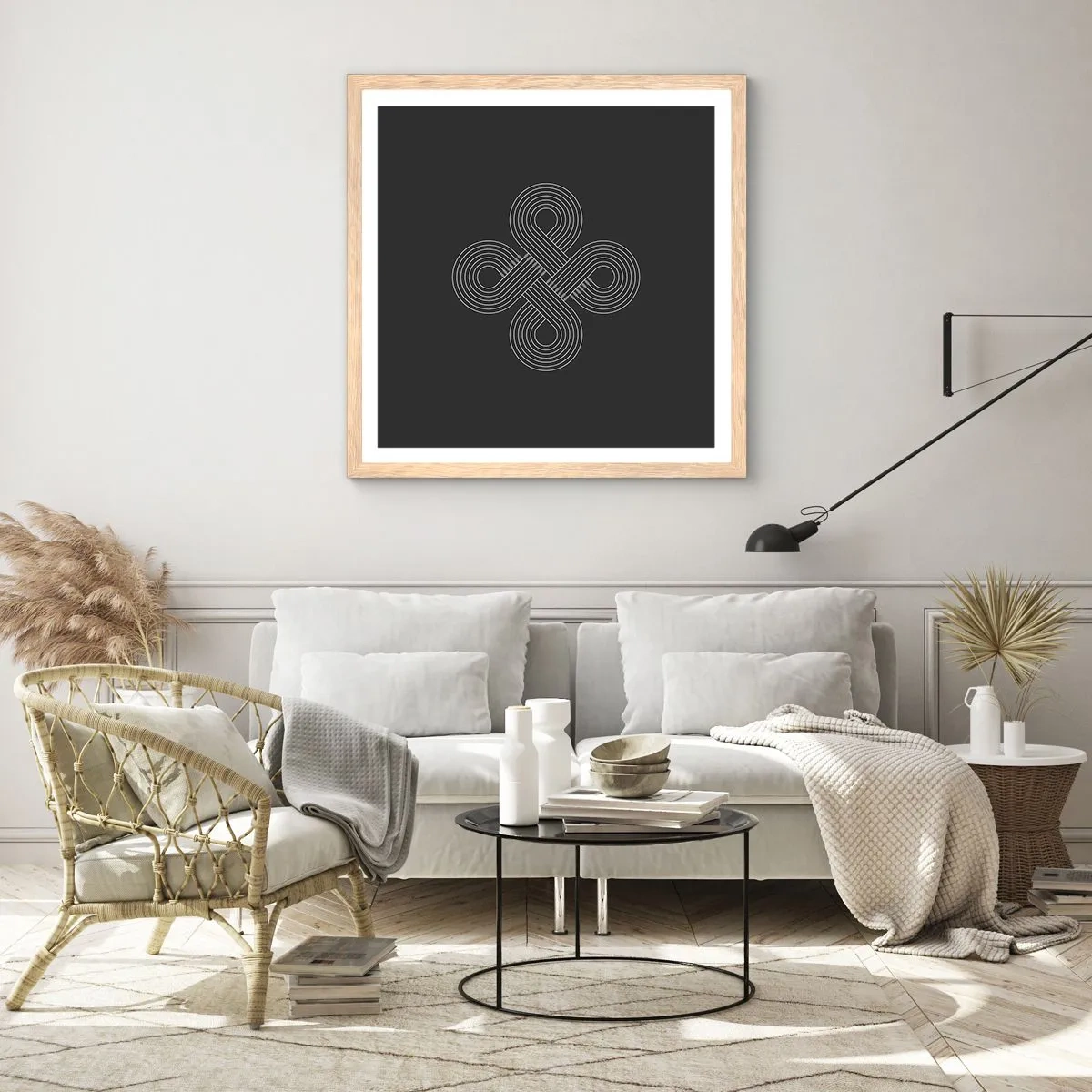 Affiche dans un chêne clair - Poster - Dans l'âme celtique - 40x40 cm