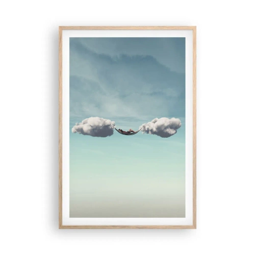 Affiche dans un chêne clair - Poster - Instant de bonheur - 61x91 cm