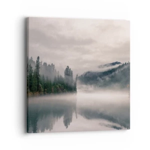 Impression sur toile - Image sur toile - Reflet dans le brouillard - 40x40 cm