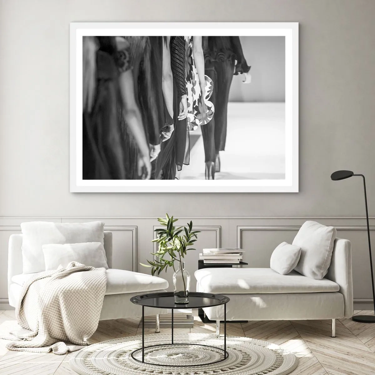 Affiche dans un cadre blanc - Poster - Un défilé stylé - 100x70 cm