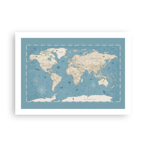 Affiche - Poster - Le monde à porter de main - 70x50 cm