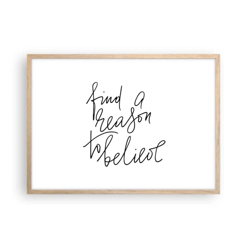 Affiche dans un chêne clair - Poster - C'est possible - 70x50 cm