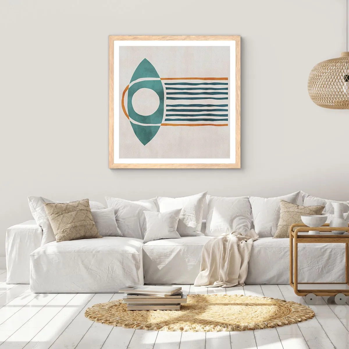 Affiche dans un chêne clair - Poster - Signes et rituels - 30x30 cm