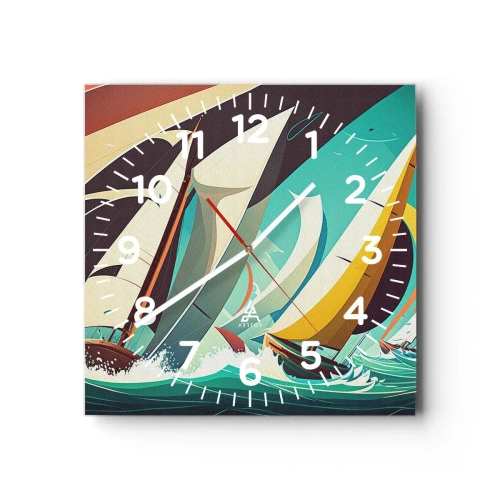 Horloge murale - Pendule murale - Bonne chance avec les éléments - 40x40 cm