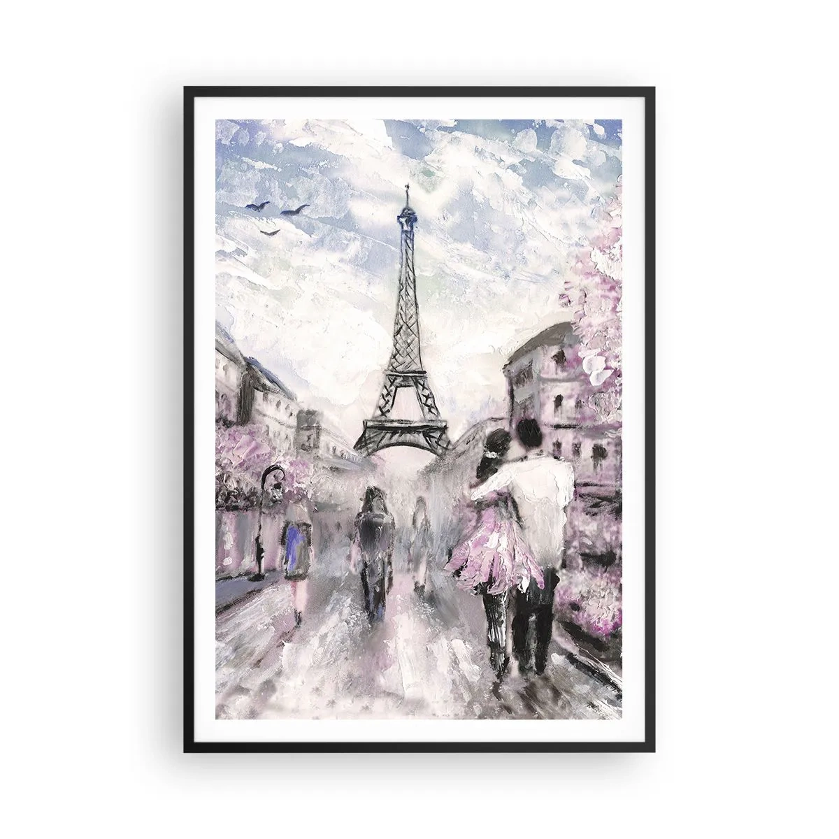 Affiche dans un cadre noir - Poster - Comment tomber amoureu, il faut juste... - 70x100 cm