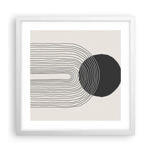 Affiche dans un cadre blanc - Poster - Tremblement et confiance - 40x40 cm