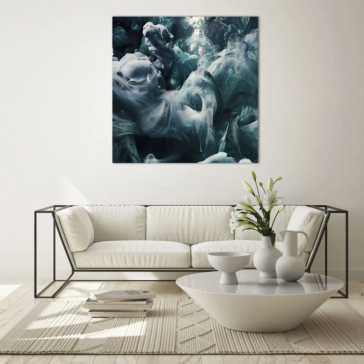 Impression sur verre - Image sur verre - Mouvement des couleurs - 60x60 cm