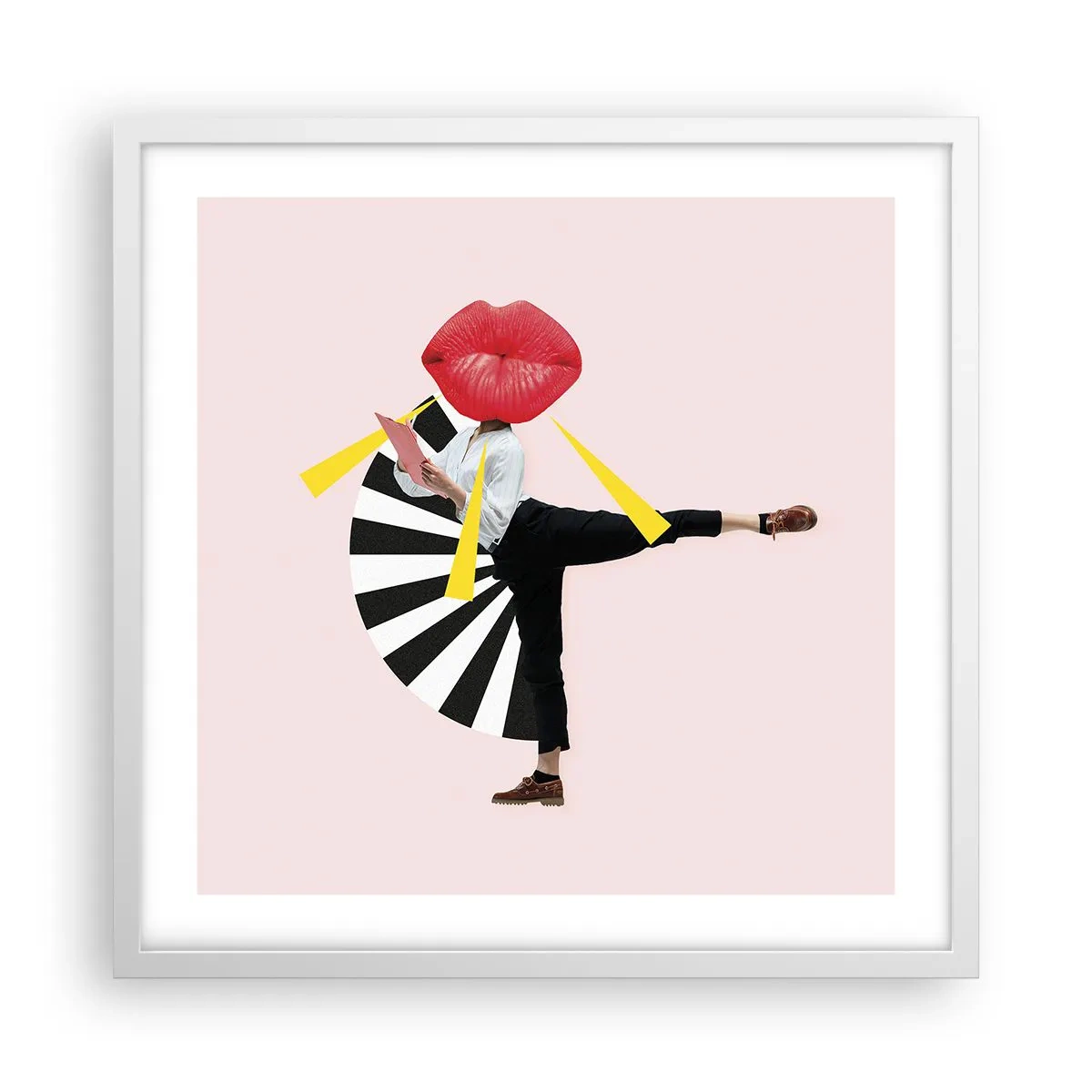 Affiche dans un cadre blanc - Poster - Pop-art surréaliste - 50x50 cm