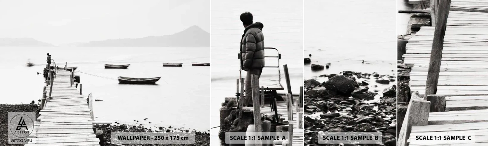 Échantillon De Papier Peint Standard Eco - Calme et propre au bord de l'eau - Paysage, Lac, Lodz - 100x30 cm