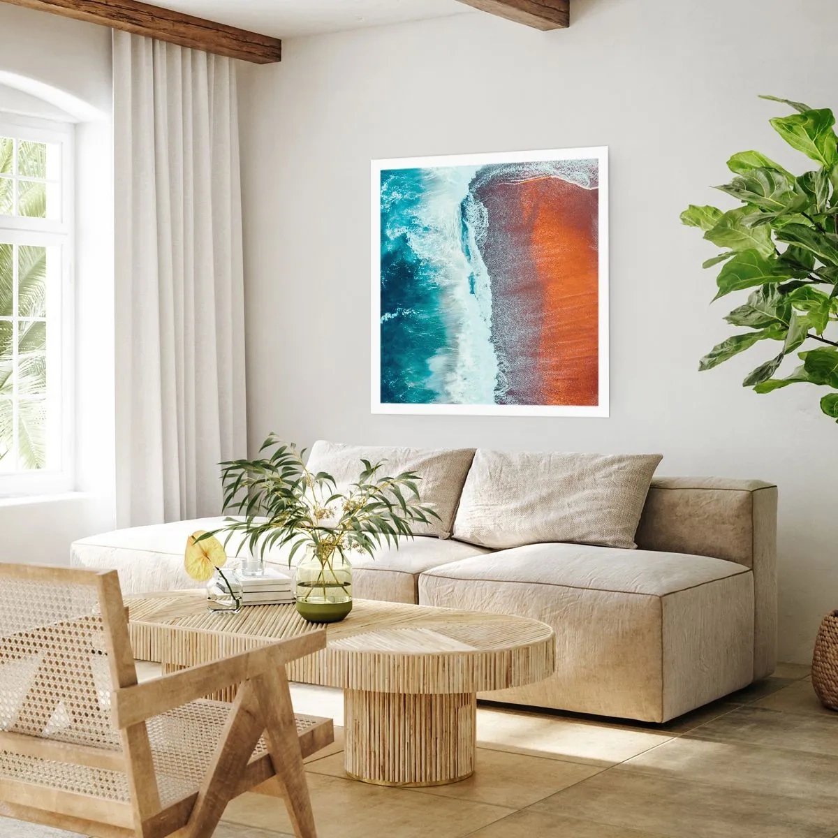 Affiche - Poster - Caresse de l'océan - 50x50 cm