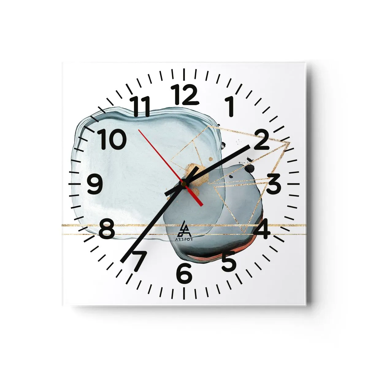 Horloge murale - Pendule murale - Etude des gouttes - 30x30 cm